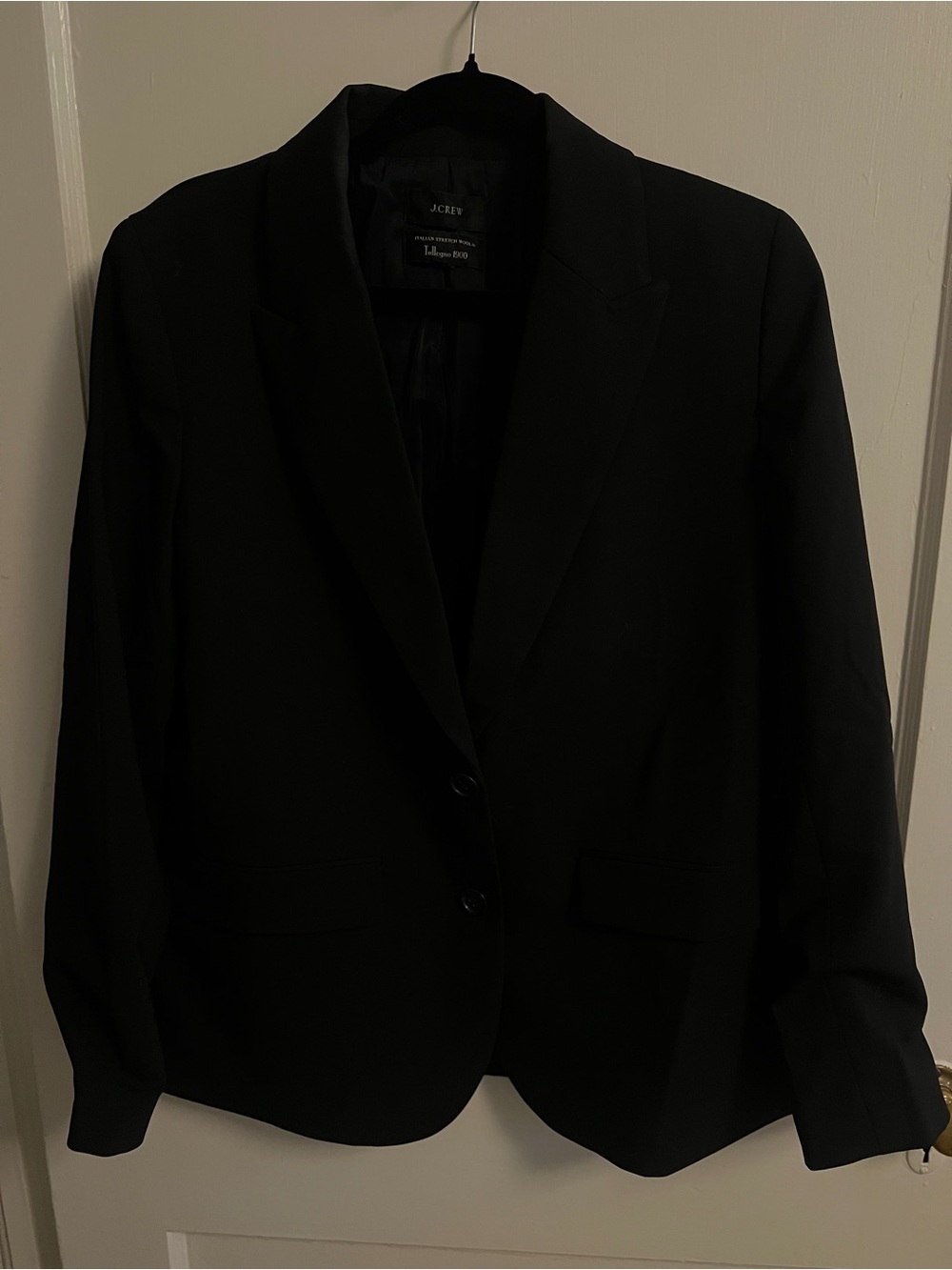 J. Crew Black Tailored Women's Blazer - 100% Italian Wool